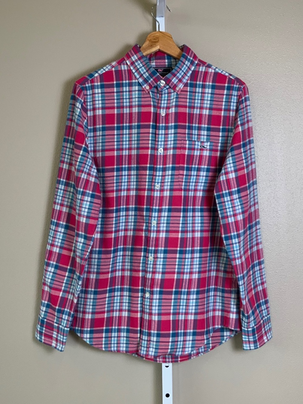 Vineyard Vines Performance Flannel Middleton Plaid Slim Fit Tucker Oxford Shirt